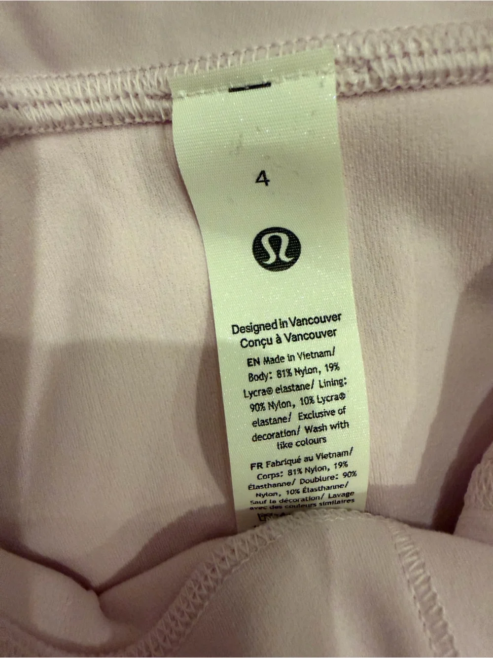 NWOT lululemon Align high rise shorts 2” sz 4 Light Pink!!
